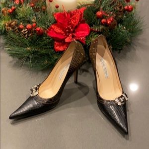 🔹 Luciano Padovan Croc embossed Pumps